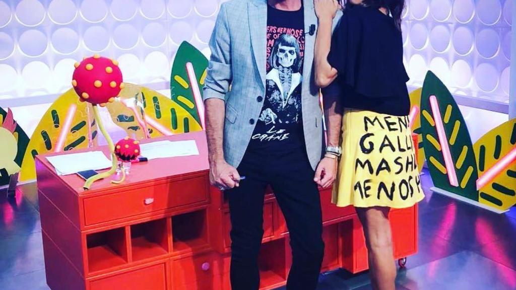 Valldeperas y Carmen Alcayde en el plató.