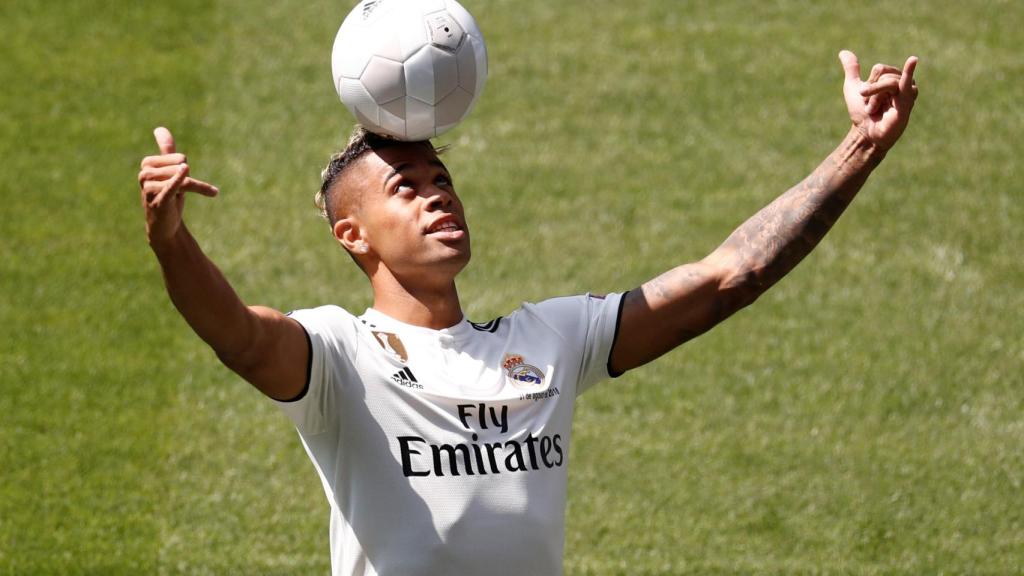 Mariano, en su presentación con el Real Madrid