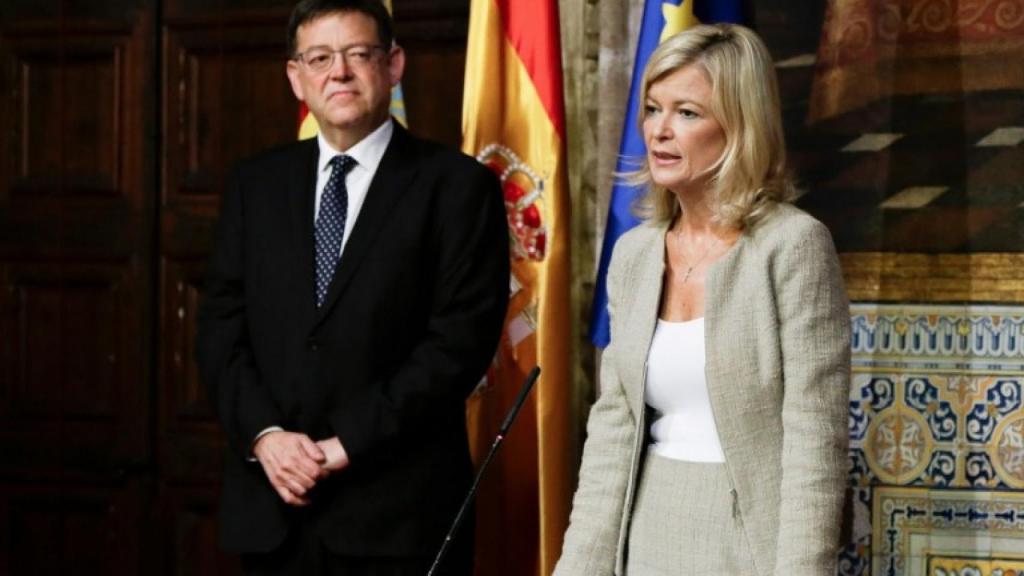 Ximo Puig y Gabriela Bravo, consellera de Justicia.