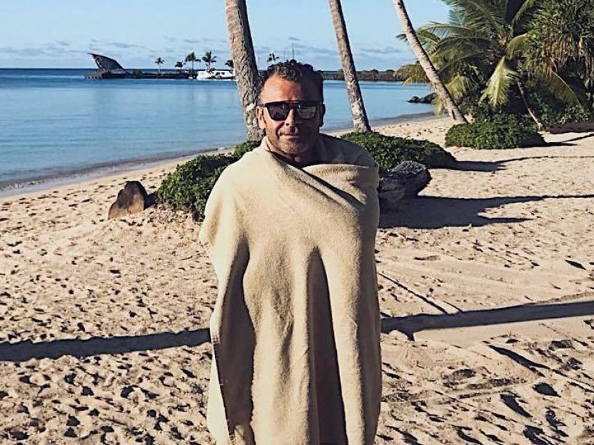 Jorge Javier en las Islas Fiji en una imagen de sus redes sociales.