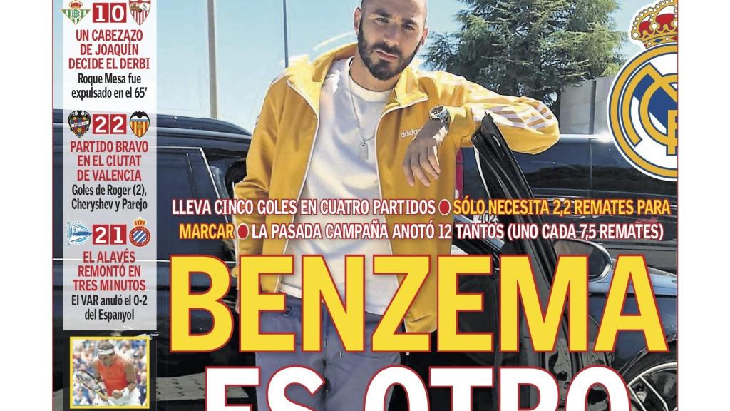 La portada del diario AS (03/09/2018)