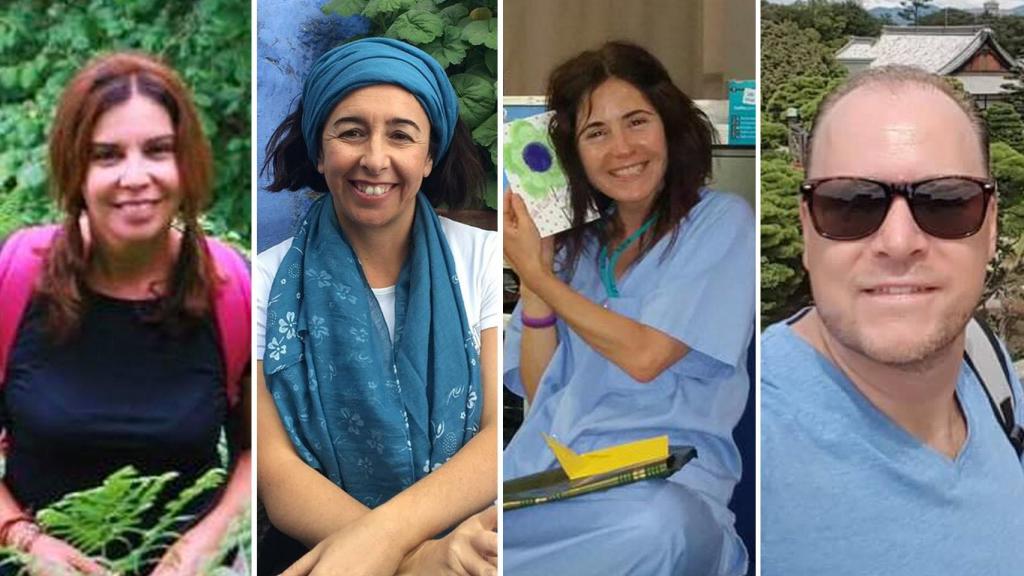 Los cuatro fallecidos: Juana Jiménez, María Belén Jiménez, María Victoria Aláez y Sebastian Giordani