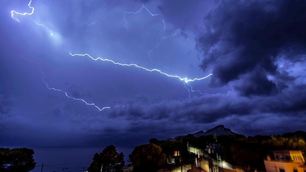 Tormenta en Sant Elm, Andratx (Baleares)