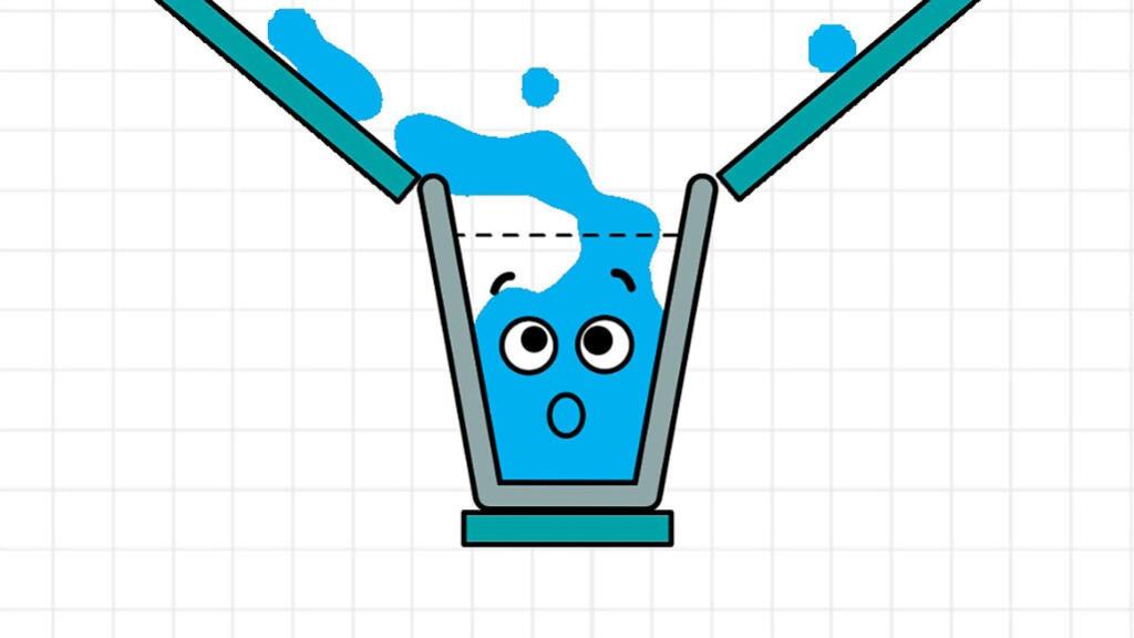 El divertido juego de dibujar que combina puzzles y vasos de agua