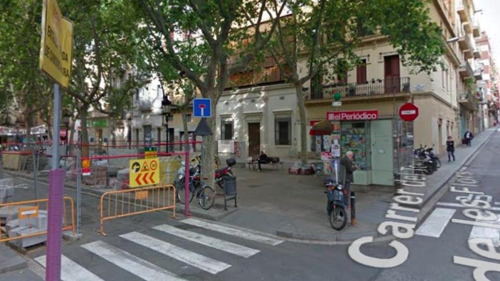 Vista de la calle Torrent de les Flors, escena del crimen