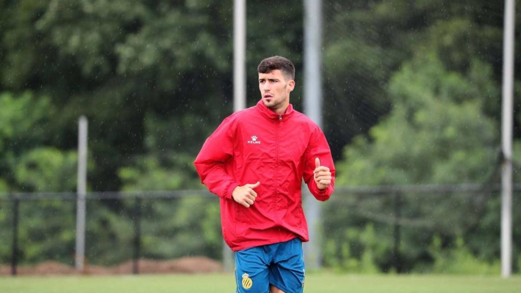 Aarón Martín con el Espanyol. Foto: Twitter (@RCDEspanyol)