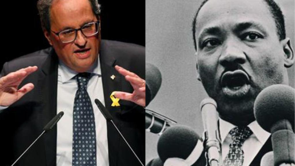 Quim Torra y Martin Luther King.