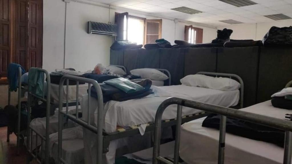 Imagen de las literas donde se alojaran los agentes