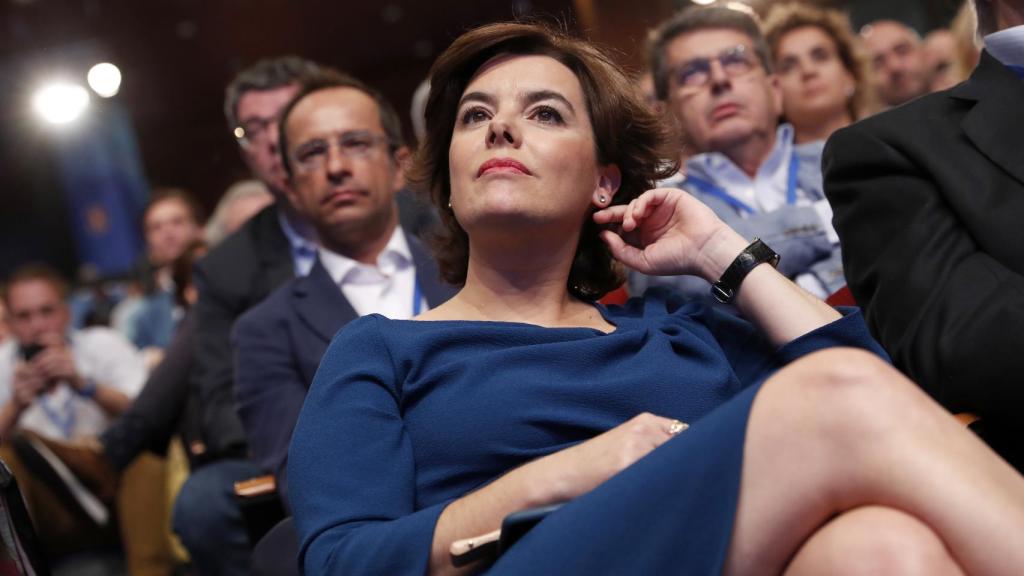 Soraya durante el congreso extraordinario de julio.