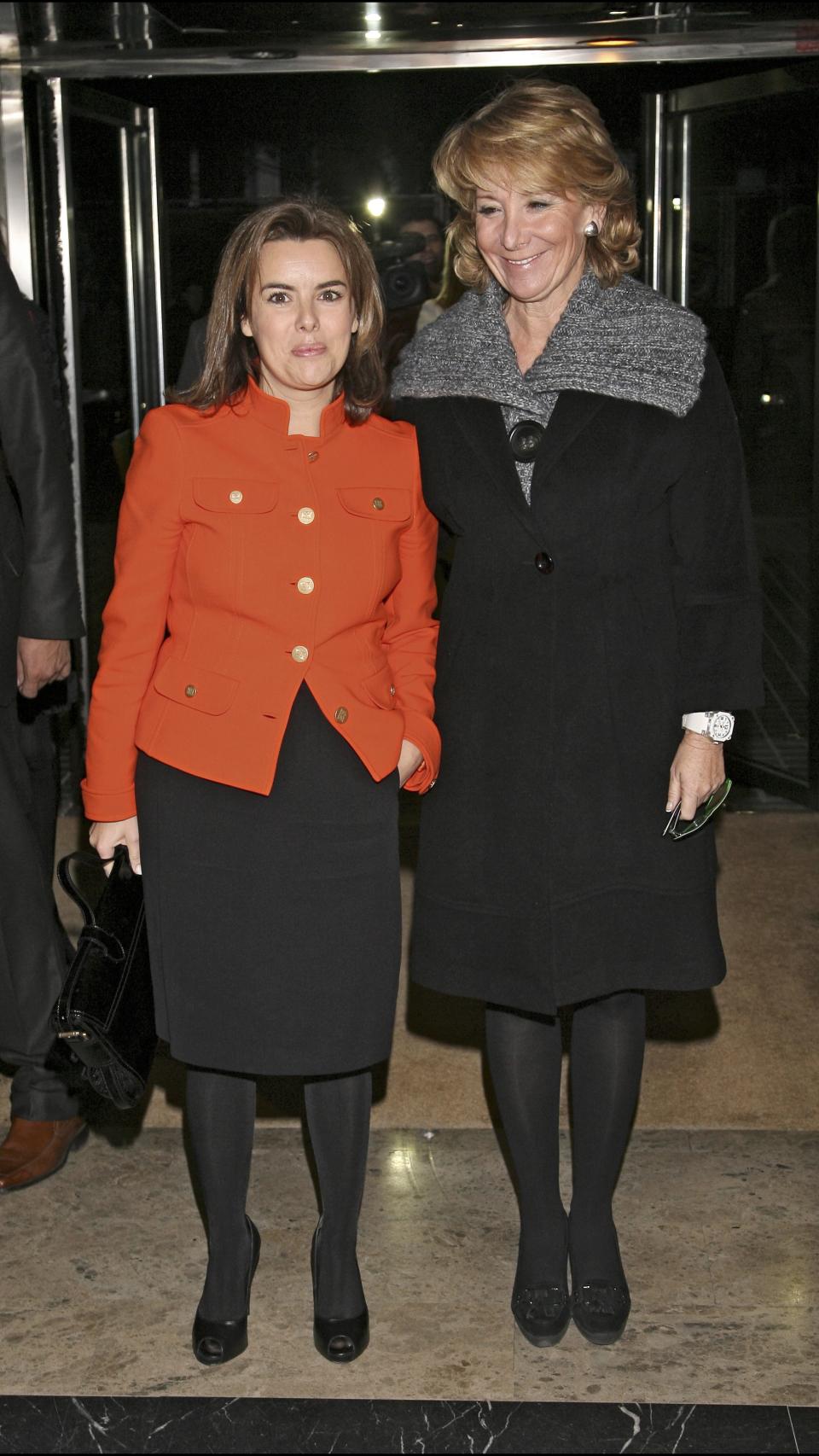 Soraya junto a Esperanza Aguirre.