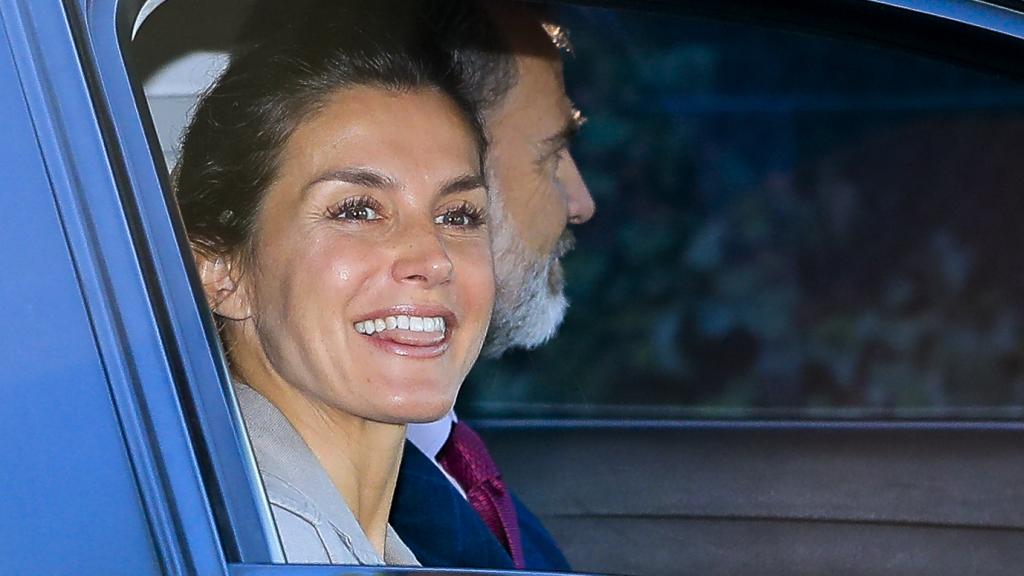 Primer plano de la reina Letizia sin maquillar.