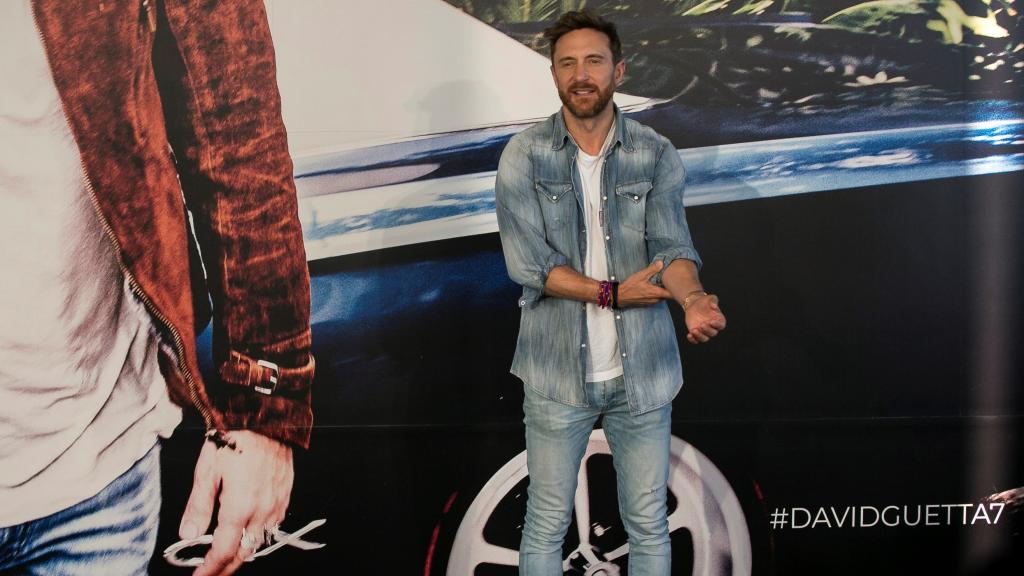 David Guetta durante la presentación de su nuevo álbum en Madrid.