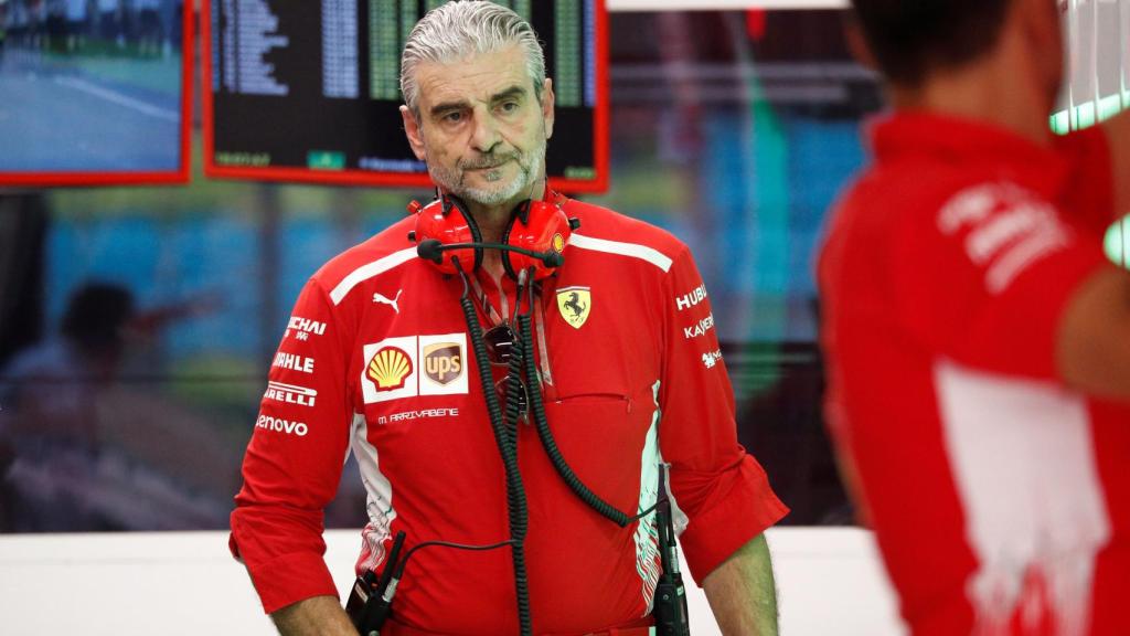 Arrivabene, durante el Gran Premio de Singapur