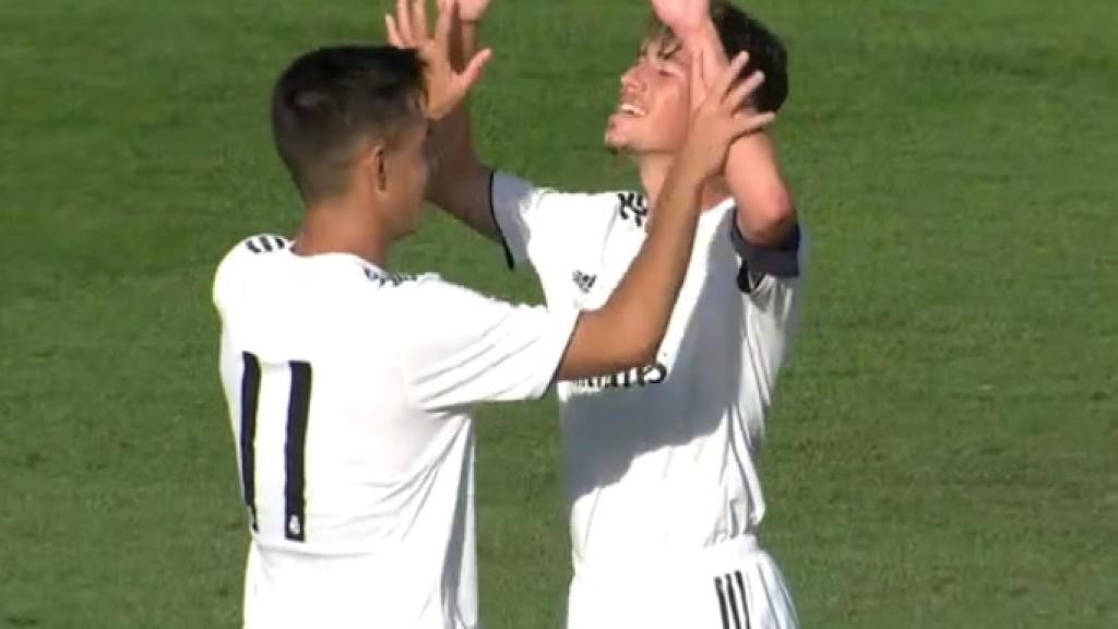 Antonio celebra su golazo ante el Internacional.