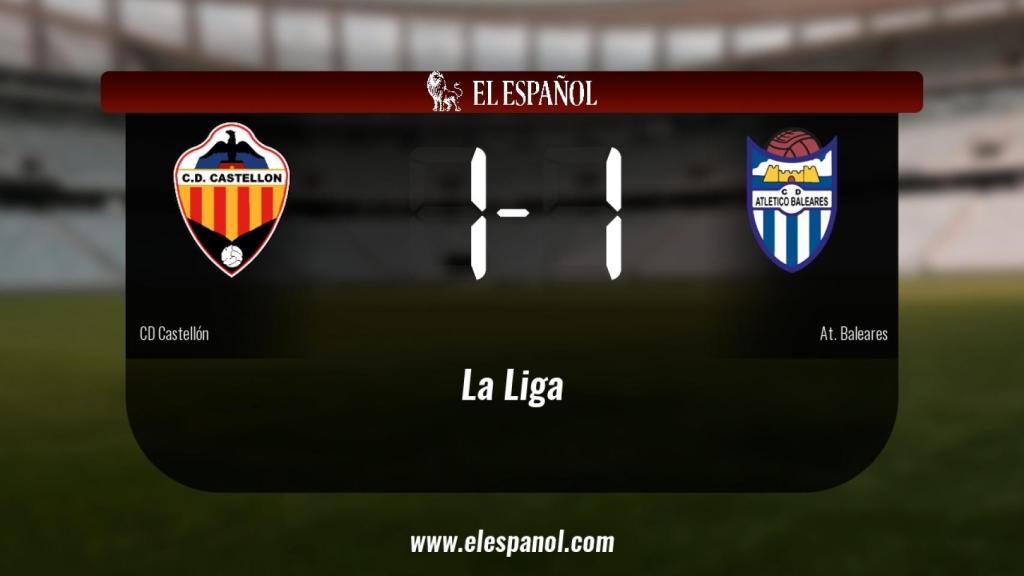 Empate a uno entre el Castellón y el At. Baleares
