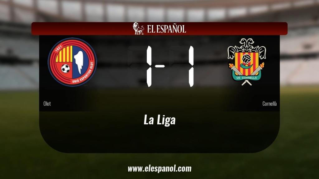 El Cornellà logra un empate a uno frente al Olot
