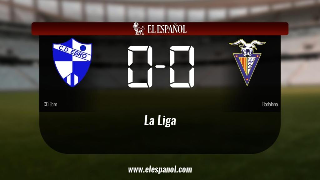 Reparto de puntos entre el Ebro y el Badalona, el marcador final fue 0-0