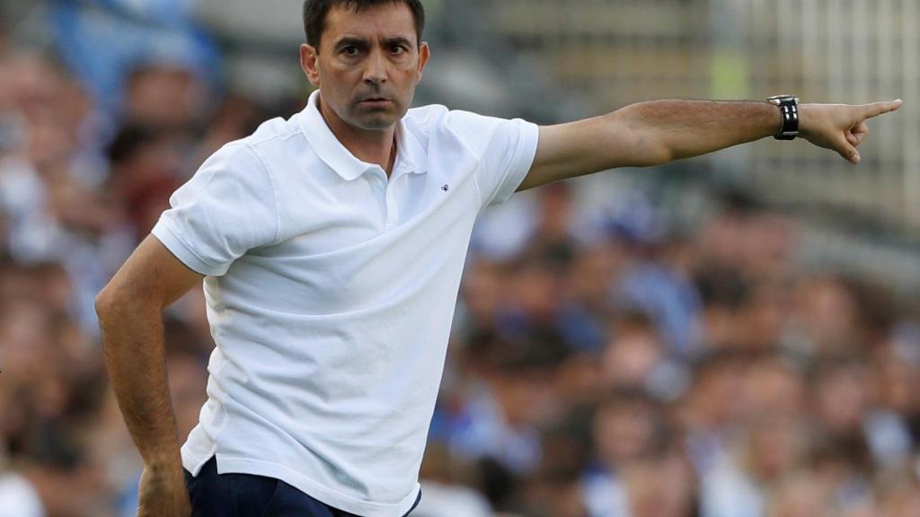 Asier Garitano dirige a la Real Sociedad ante el Barcelona