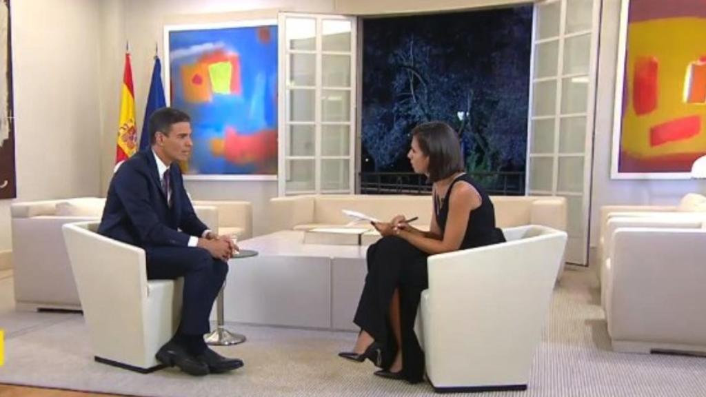 Pedro Sánchez, durante la entrevista en LaSexta.