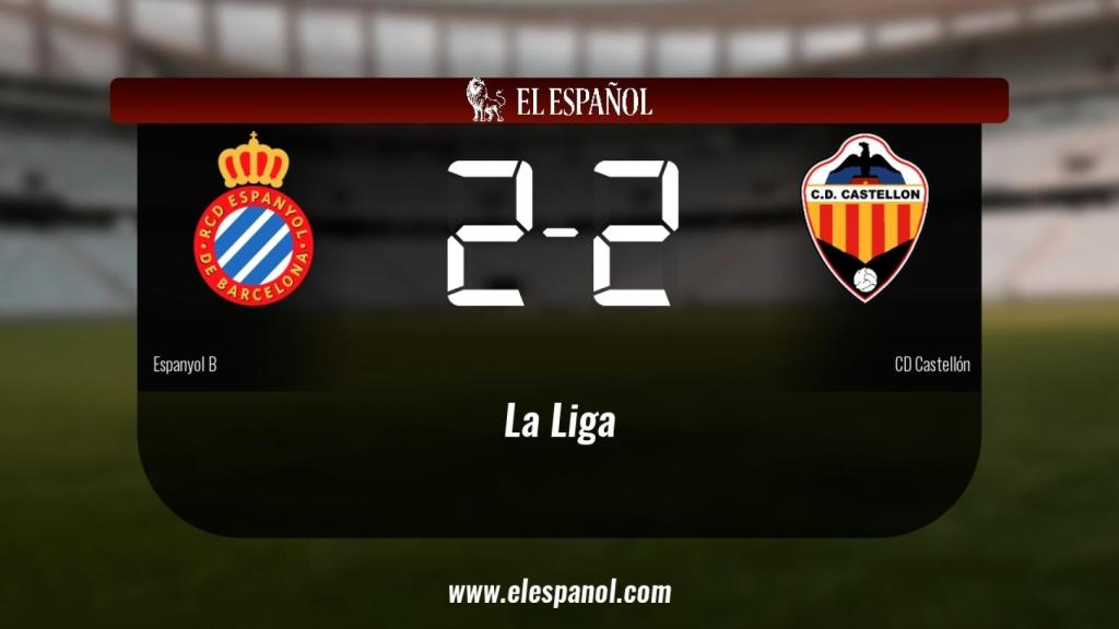 Empate (2-2) entre el Espanyol B y el Castellón