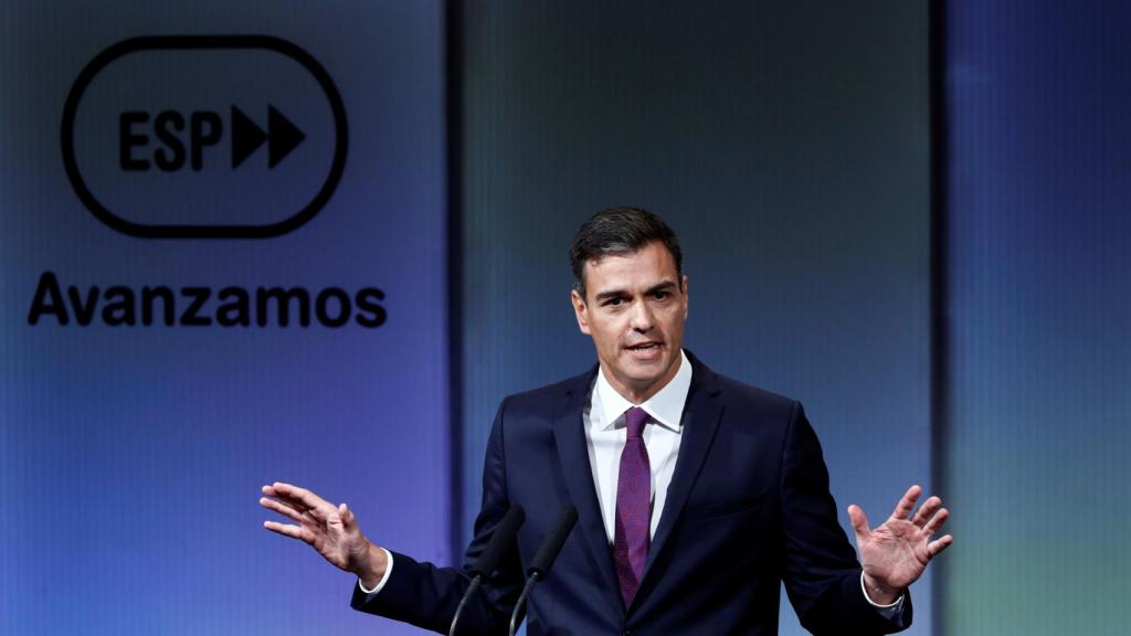 Pedro Sánchez en el dicurso que dio ante los empresarios con motivo de los 100 días de Gobierno.