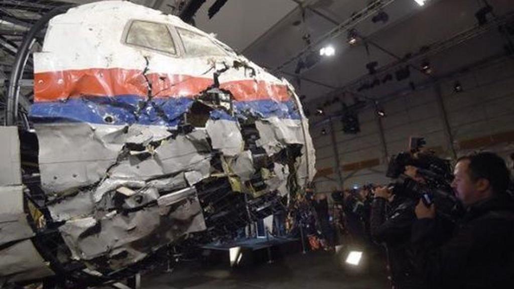 Parte del avión malasio.