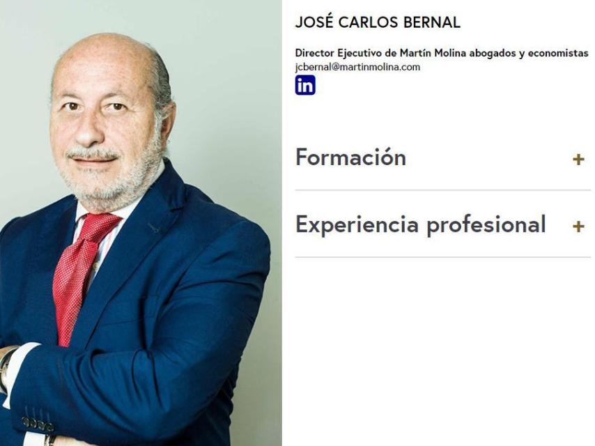 Captura de la página web del bufete.