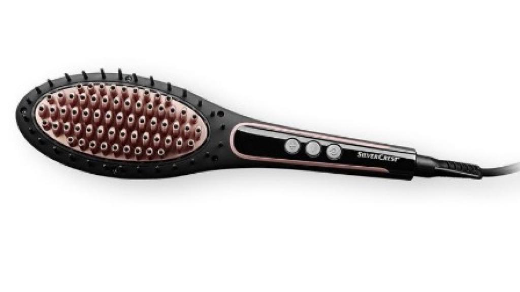 El cepillo con su control de temperatura y todo.