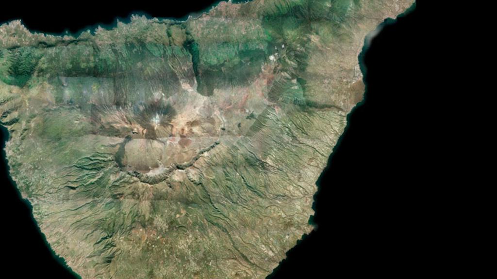 Imagen aérea de la isla de Tenerife.