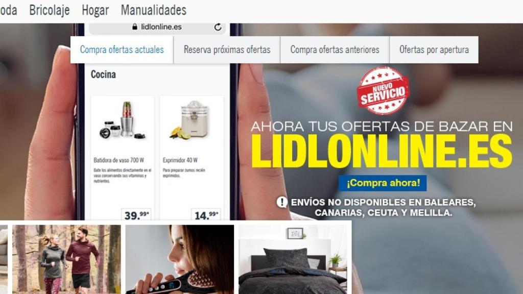 Portada de la nueva web de Lidl.