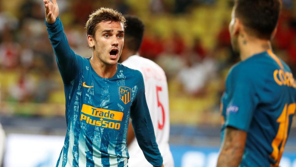 Griezmann, en el partido de Champions ante el Mónaco.