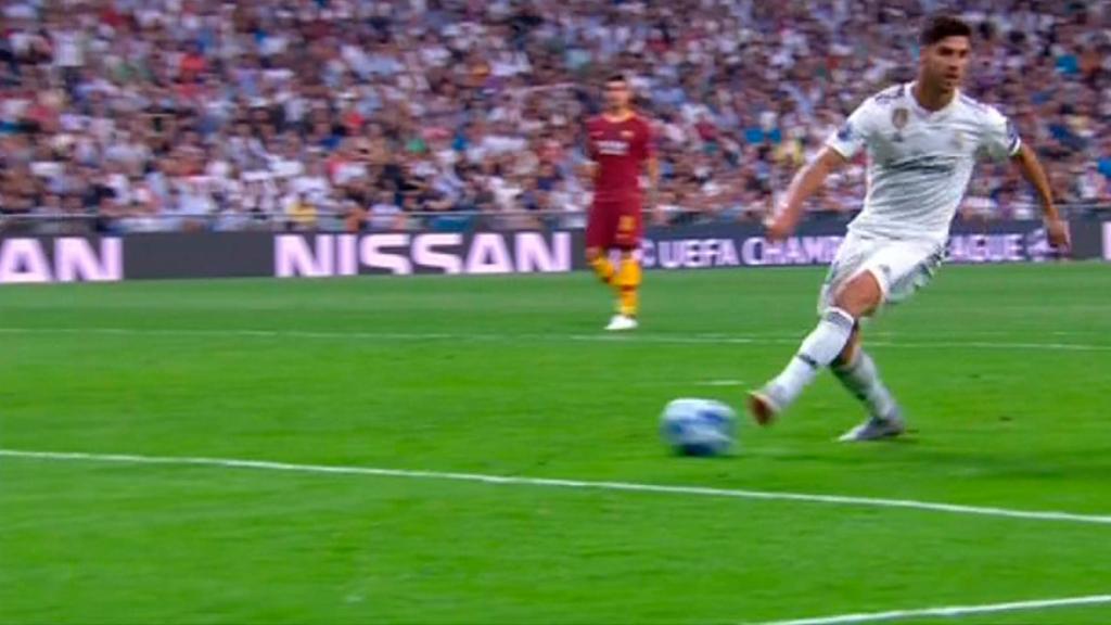 Ruleta de Marco Asensio ante la Roma