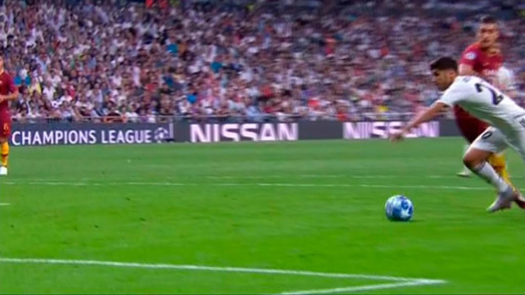 Ruleta de Marco Asensio ante la Roma