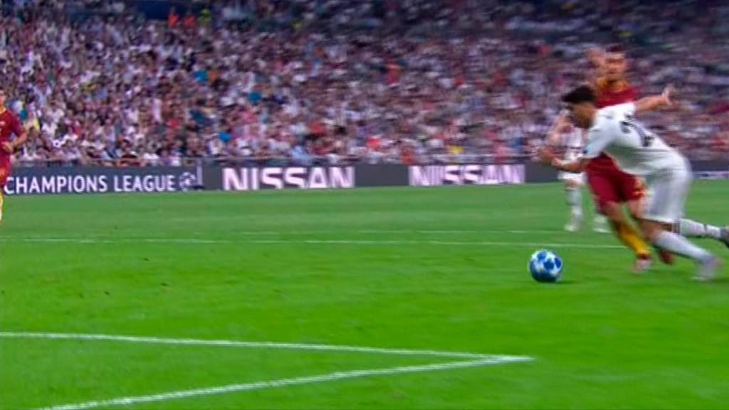 Ruleta de Marco Asensio ante la Roma