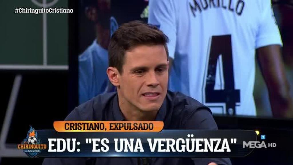Edu Aguirre en El Chiringuito. Foto: Twitter. (@elchiringuitotv)