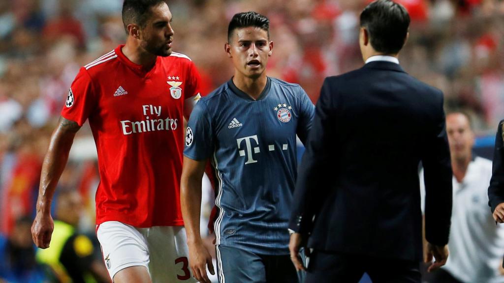 James, durante un partido contra el Benfica