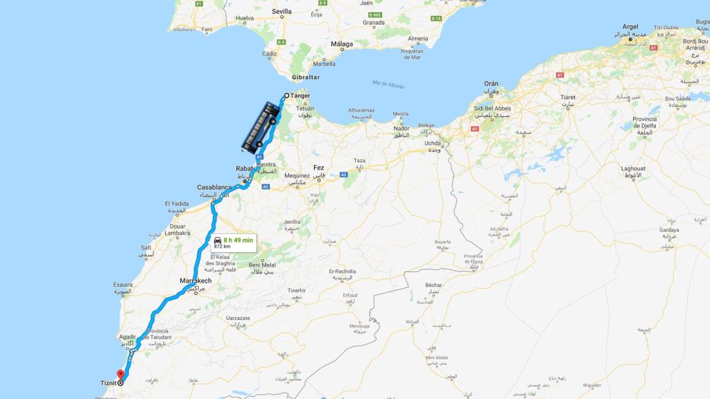 Autobús de Tánger a Tiznit.