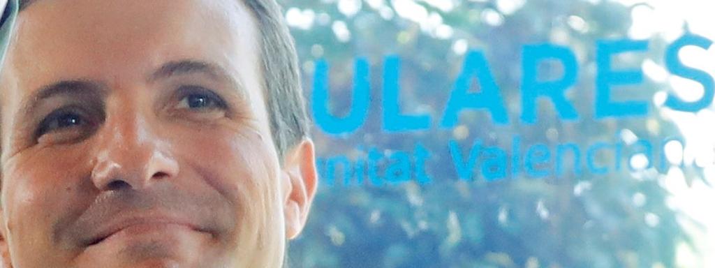 Pablo Casado en  la reunión de la junta directiva regional del PP de la Comunitat Valenciana en La Pobla de Farnals