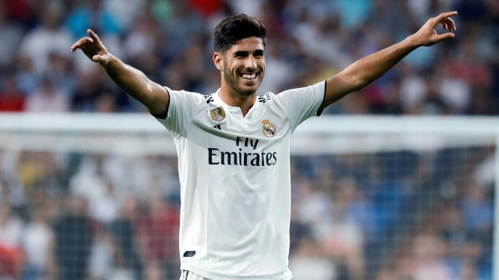 Marco Asensio, celebrando un gol