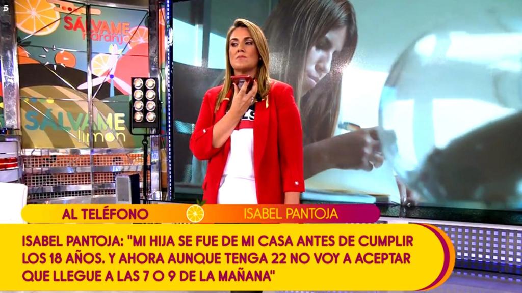 Isabel Pantoja interviene en directo en 'Sálvame Naranja'