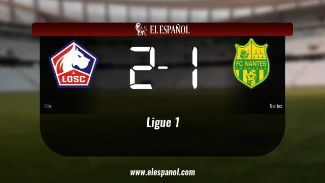 Tres puntos para el equipo local: Lille 2-1 Nantes