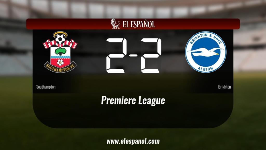 Empate (2-2) entre el Southampton y el Brighton and Hove Albion