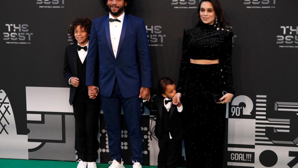 Marcelo, con su familia en la gala de los The Best de la FIFA