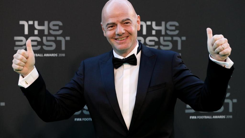 Gianni Infantino, presidente la FIFA, en la gala 'The Best'