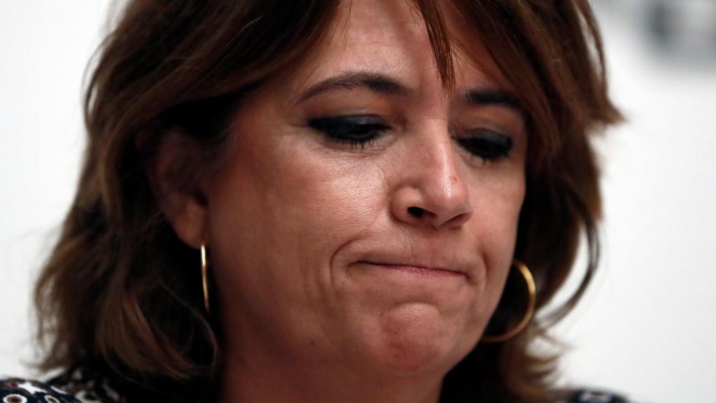 Dolores Delgado durante un desayuno informativo del club Siglo XXI este martes.