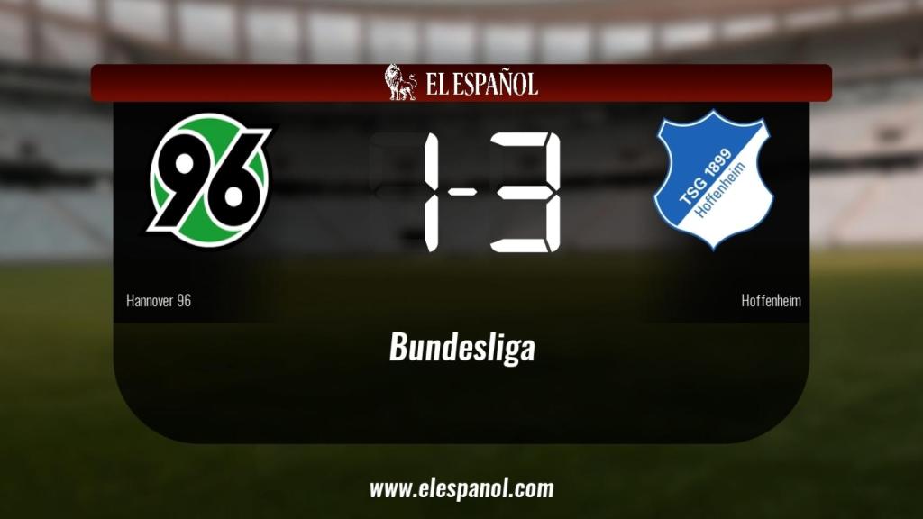 El Hoffenheim doblegó al Hannover 96 por 1-3