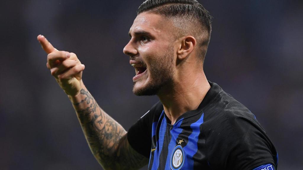 Icardi celebra un gol con el Inter de Milán
