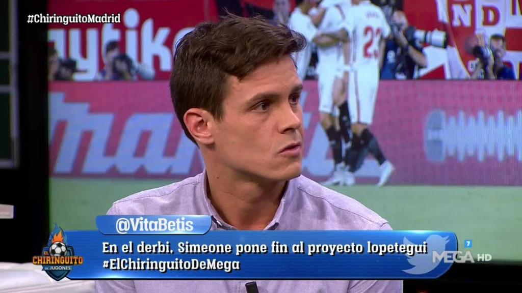Edu Aguirre en El Chiringuito. Foto: Twitter. (@elchiringuitotv)