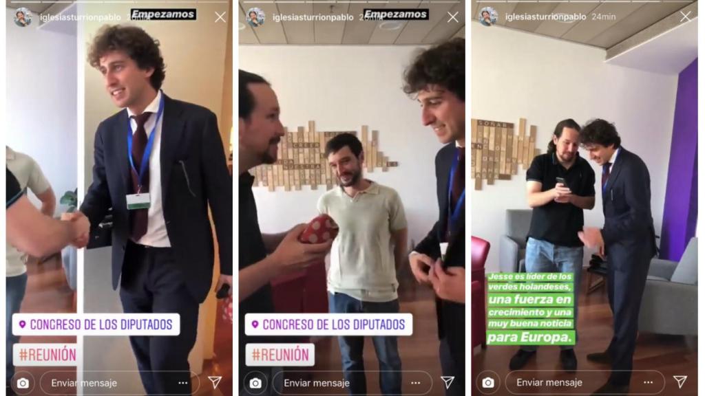 Montaje de los 'Insta Stories' de Pablo y Jesse.