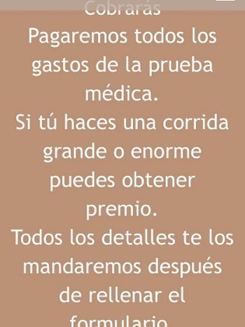 COnvocatoria del bukkake en la página de Torbe